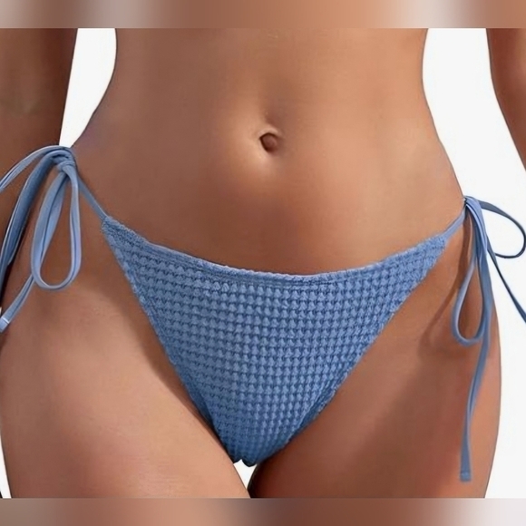 Zaful  Crochet High Cut String Tie Side Bikini Bottom Size Medium  (6) - Picture 1 of 8